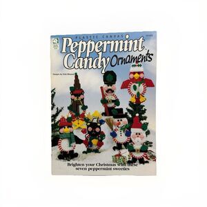 Peppermint Candy Ornaments Blizzard White Birches Plastic Canvas Pattern Book